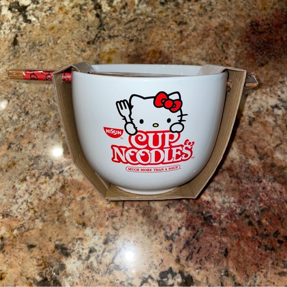 Hello Kitty Dining Hello Kitty X Cup Noodles Ceramic Ramen Bowl